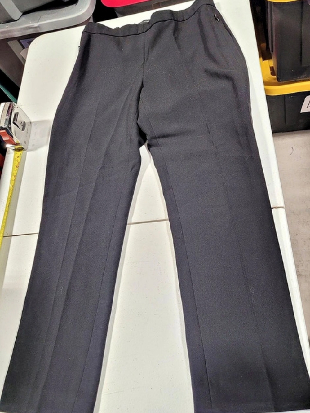 Theory Pull-On Crepe Pants Straight Leg Black Size 2